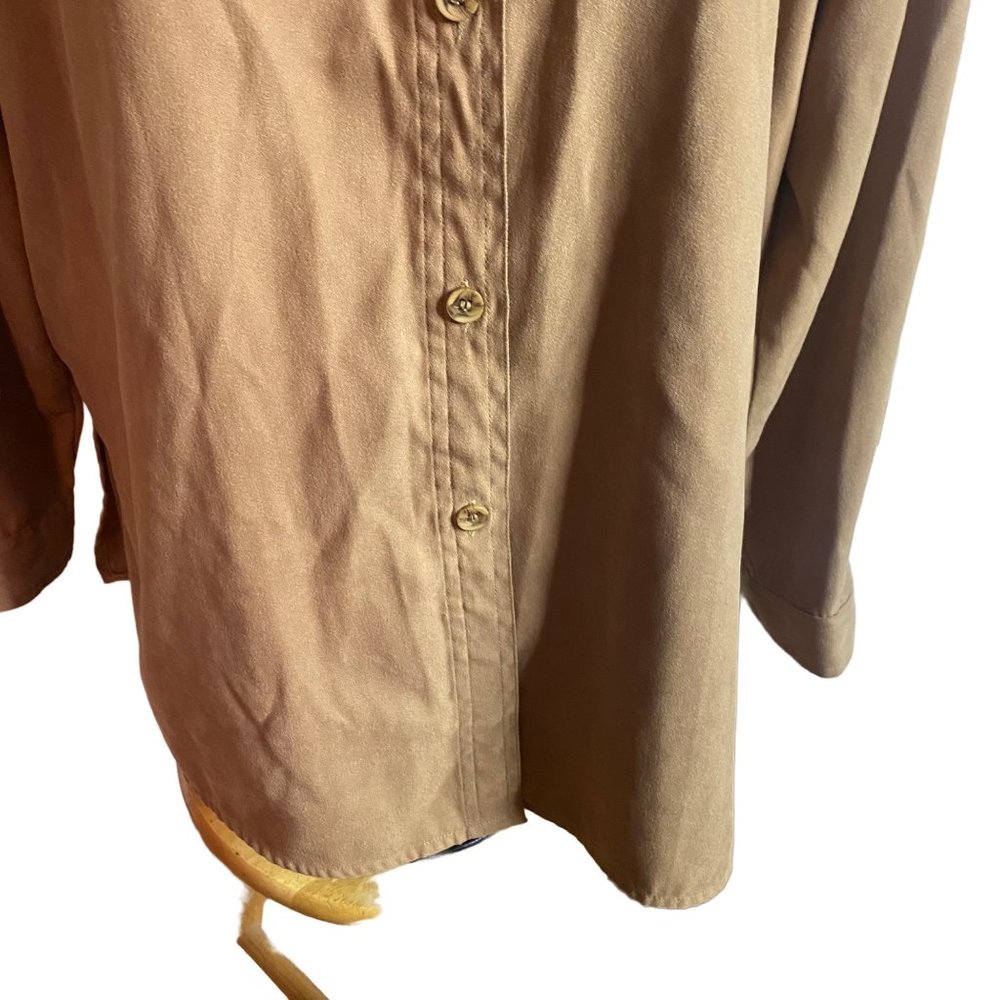 Joanna Button Front Brown Jacket Size Xl Fall Har… - image 7